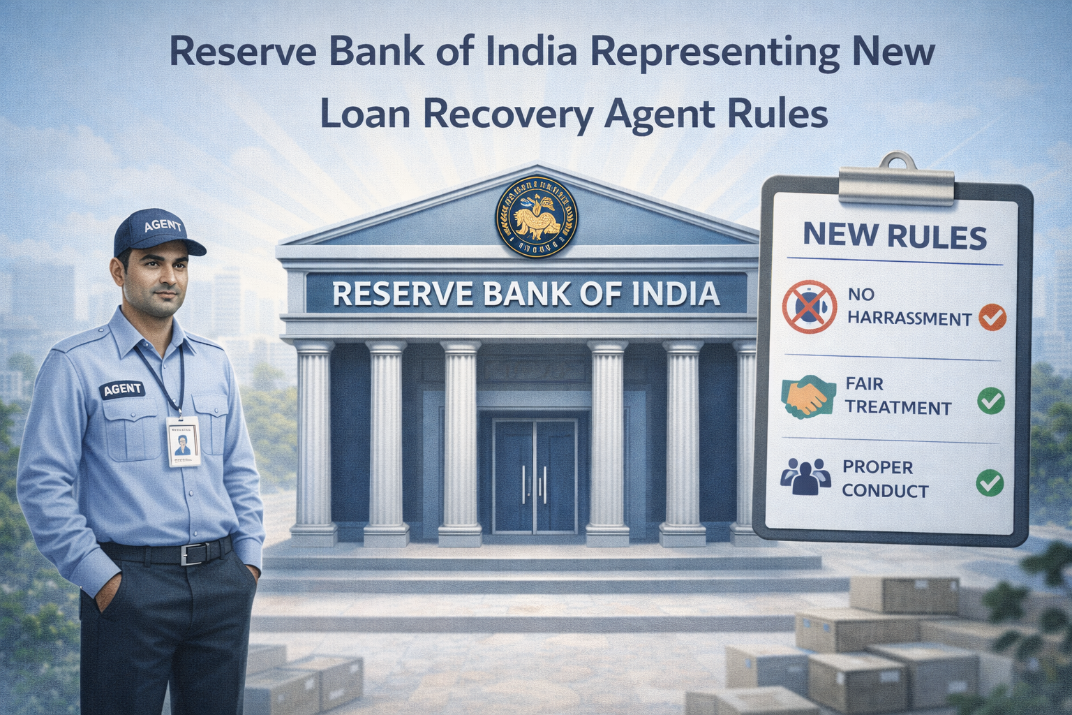 Reserve Bank of India building representing new loan recovery agent rules